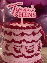 Load image into Gallery viewer, Hens Cake Topper - Personalised