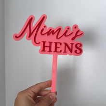 Load image into Gallery viewer, Hens Cake Topper - Personalised