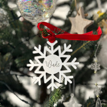 Load image into Gallery viewer, Snowflake Christmas Ornament - Personalised