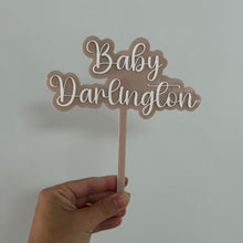 Load image into Gallery viewer, Baby Shower Cake Topper - Personalised