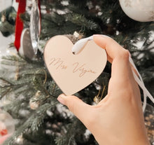 Load image into Gallery viewer, Teacher Heart Christmas Ornament - Personalised