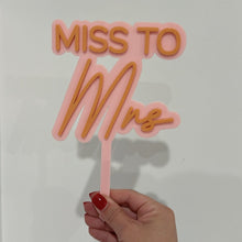 Load image into Gallery viewer, Miss to Mrs Cake Topper - Custom