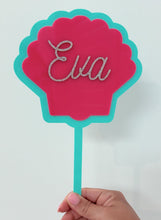Load image into Gallery viewer, Mermaid Shell Cake Topper - Personalised