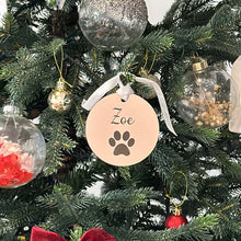 Load image into Gallery viewer, Pet Christmas Tree Ornament - Paw Print Mirrored