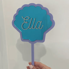 Load image into Gallery viewer, Mermaid Shell Cake Topper - Personalised
