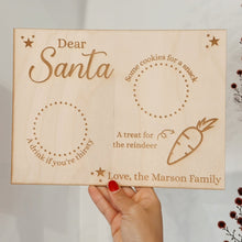 Load image into Gallery viewer, Wooden Santa Snack Board - Personalised