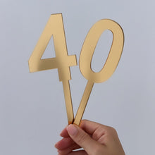 Load image into Gallery viewer, Mirrored Number Cake Topper - Custom
