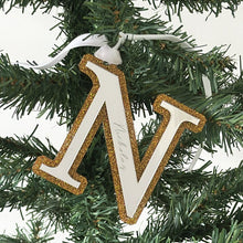 Load image into Gallery viewer, Glitter Letter Christmas Ornament - Personalised