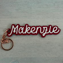 Load image into Gallery viewer, Cursive Personalised Keyring