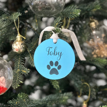 Load image into Gallery viewer, Pet Christmas Tree Ornament - Paw Print Mirrored