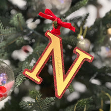 Load image into Gallery viewer, Glitter Letter Christmas Ornament - Personalised