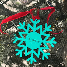 Load image into Gallery viewer, Snowflake Christmas Ornament - Personalised
