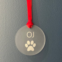 Load image into Gallery viewer, Pet Christmas Tree Ornament - Paw Print Frosted