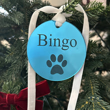 Load image into Gallery viewer, Pet Christmas Tree Ornament - Paw Print Mirrored