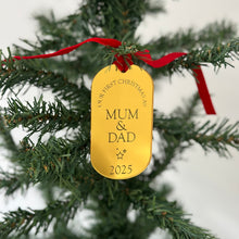 Load image into Gallery viewer, Our First Year as Parents Christmas Ornament - Mirrored