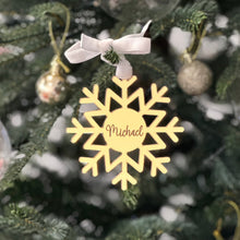 Load image into Gallery viewer, Snowflake Christmas Ornament - Personalised