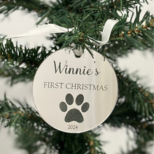 Load image into Gallery viewer, Dog's First Christmas Ornament - Mirrored