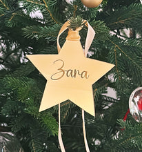 Load image into Gallery viewer, Engraved Star Christmas Ornament- Personalised