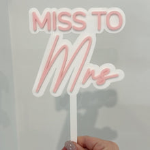 Load image into Gallery viewer, Miss to Mrs Cake Topper - Custom