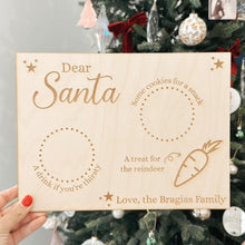 Load image into Gallery viewer, Wooden Santa Snack Board - Personalised
