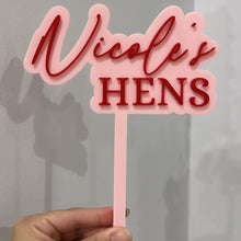 Load image into Gallery viewer, Hens Cake Topper - Personalised