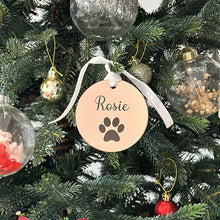 Load image into Gallery viewer, Pet Christmas Tree Ornament - Paw Print Mirrored