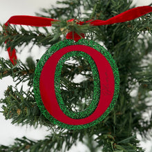 Load image into Gallery viewer, Glitter Letter Christmas Ornament - Personalised