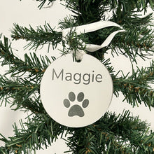 Load image into Gallery viewer, Pet Christmas Tree Ornament - Paw Print Mirrored