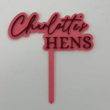 Load image into Gallery viewer, Hens Cake Topper - Personalised