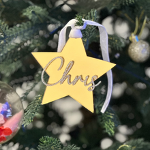 Load image into Gallery viewer, Star Christmas Ornament - Personalised