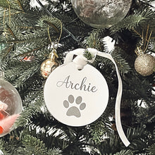 Load image into Gallery viewer, Pet Christmas Tree Ornament - Paw Print Mirrored