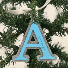 Load image into Gallery viewer, Glitter Letter Christmas Ornament - Personalised
