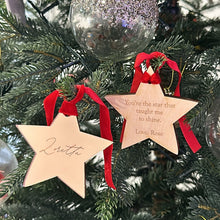 Load image into Gallery viewer, Teacher Star Christmas Ornament - Personalised
