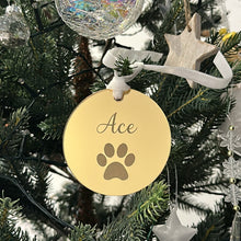 Load image into Gallery viewer, Pet Christmas Tree Ornament - Paw Print Mirrored