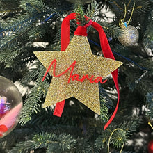 Load image into Gallery viewer, Star Christmas Ornament - Personalised
