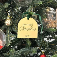 Load image into Gallery viewer, Our First Christmas Ornament - Mirrored