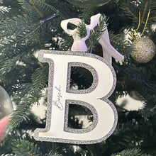 Load image into Gallery viewer, Glitter Letter Christmas Ornament - Personalised