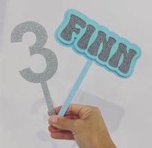 Load image into Gallery viewer, Glitter Number Cake Topper - Custom