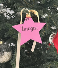 Load image into Gallery viewer, Engraved Star Christmas Ornament- Personalised