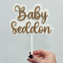 Load image into Gallery viewer, Baby Shower Cake Topper - Personalised