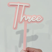 Load image into Gallery viewer, Coloured Birthday Cake Topper - Custom