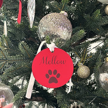 Load image into Gallery viewer, Pet Christmas Tree Ornament - Paw Print Mirrored
