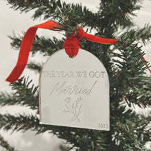 Load image into Gallery viewer, The Year we Got Married Christmas Ornament - Mirrored