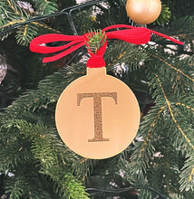 Load image into Gallery viewer, Engraved Letter Christmas Ornament- Personalised
