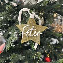 Load image into Gallery viewer, Star Christmas Ornament - Personalised