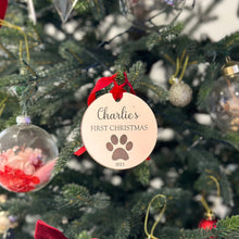 Load image into Gallery viewer, Dog's First Christmas Ornament - Mirrored