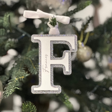 Load image into Gallery viewer, Glitter Letter Christmas Ornament - Personalised