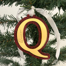 Load image into Gallery viewer, Glitter Letter Christmas Ornament - Personalised
