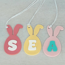 Load image into Gallery viewer, Bunny Letter Easter Basket Gift Tag - Personalised