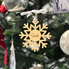 Load image into Gallery viewer, Snowflake Christmas Ornament - Personalised